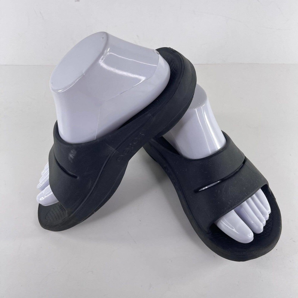 OOFOS OOahh women's Slide Sandal US 8 Black sports recovery Comfort shoes - Picture 4 of 10